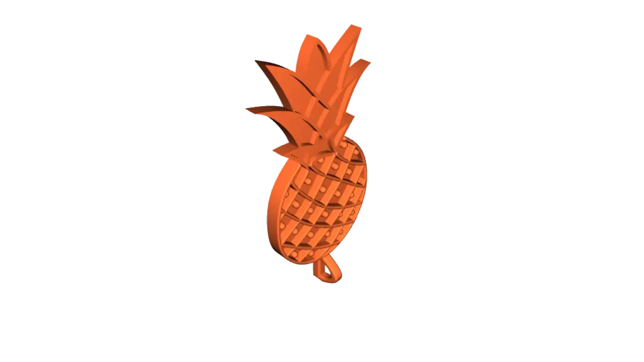 Pineapple neck pendant upside down by Dedoper, Download free STL model