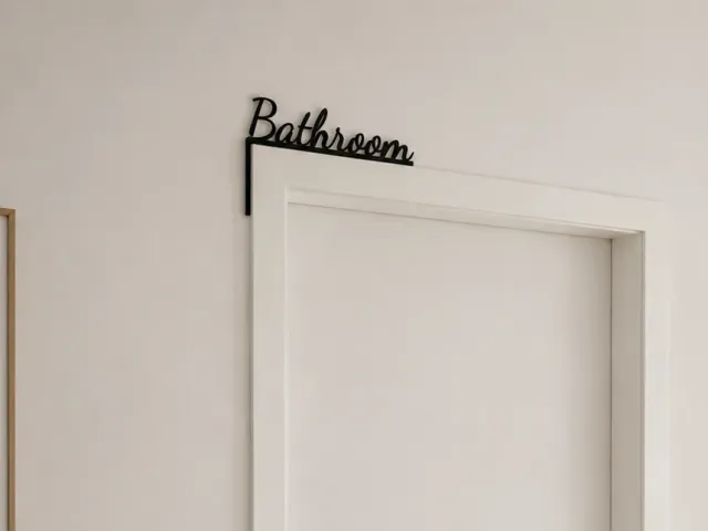 Bathroom Door Topper Sign