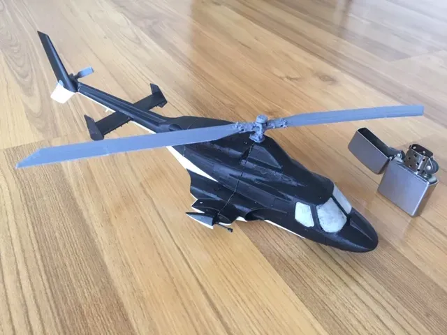 Airwolf Bell 222A model helicopter