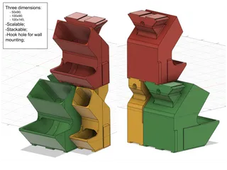 Stackable small items organizer