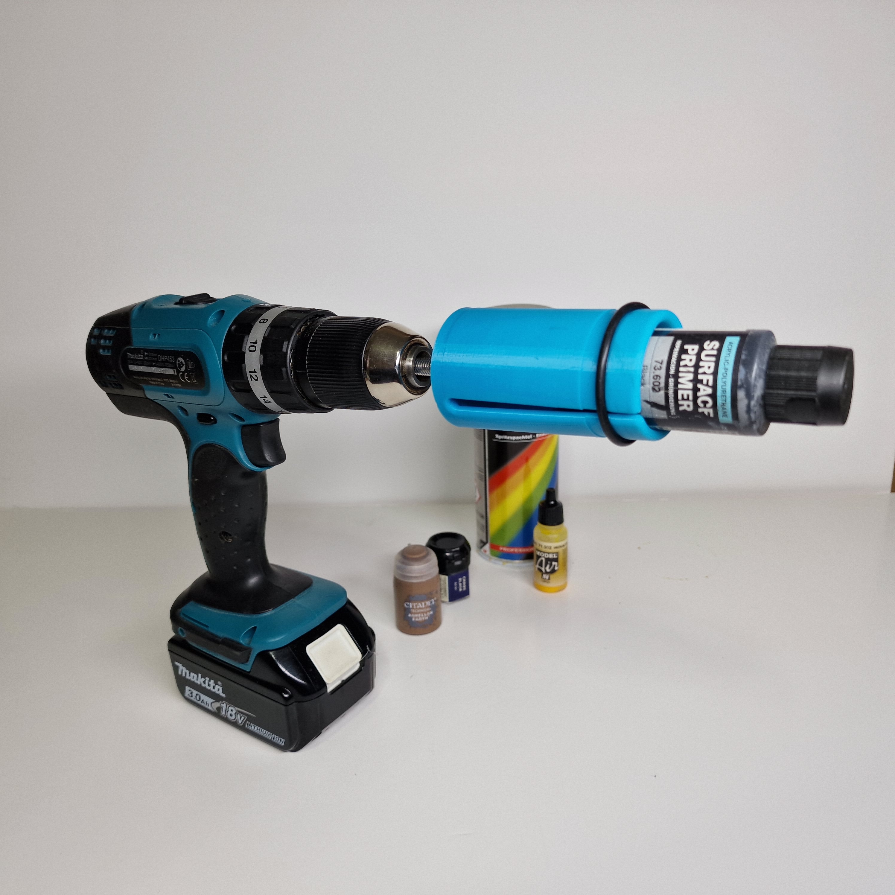 Paint can shaker/mixer for hand drill by Mearcat, Download free STL model