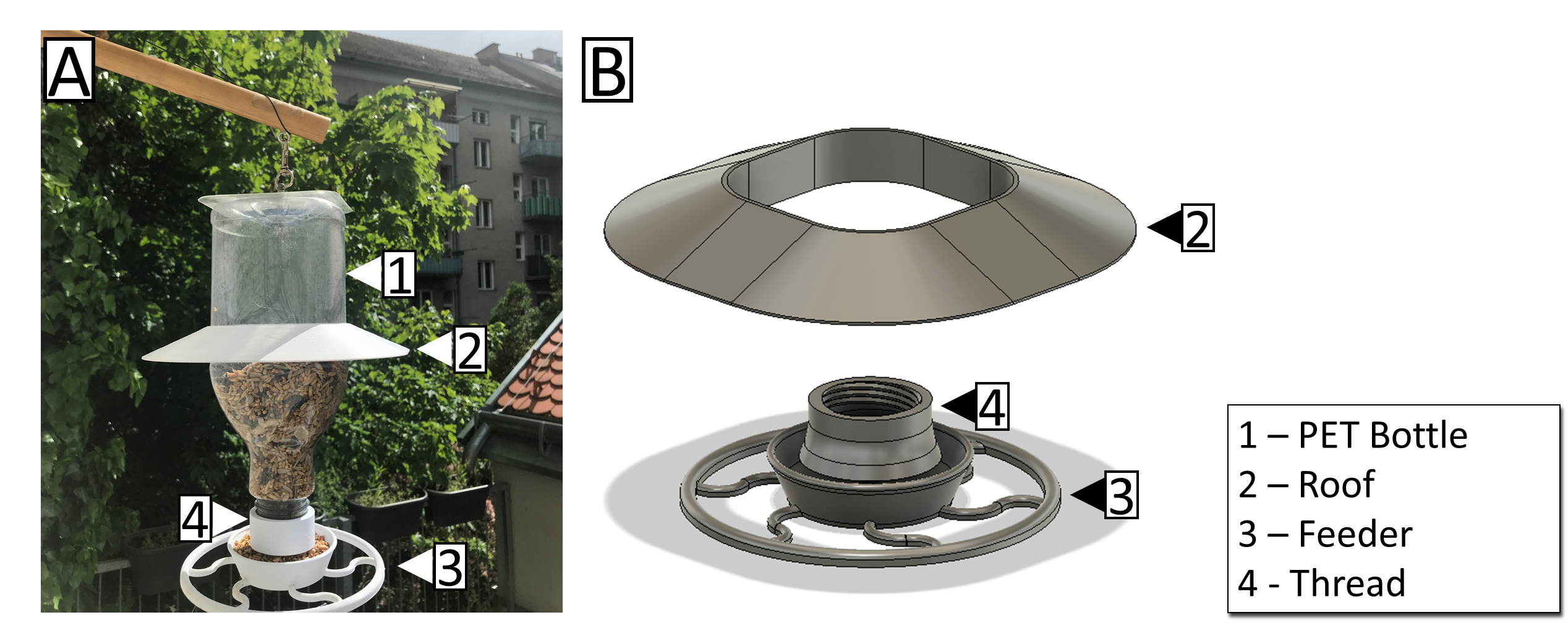 Bird Feeder by JK Download free STL model