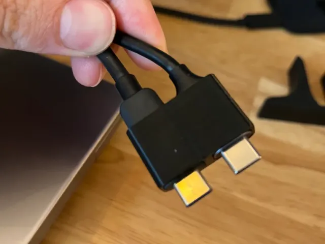 2X USB C Holder for MacBook So You Can Use Your Cheap Dumb Dock that Doesn't Work Correctly