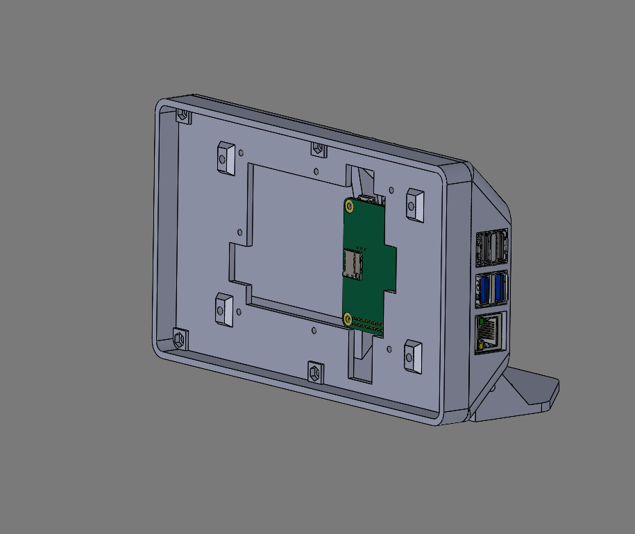 Raspberry Pi 4 and 7 inch LCD Screen Case