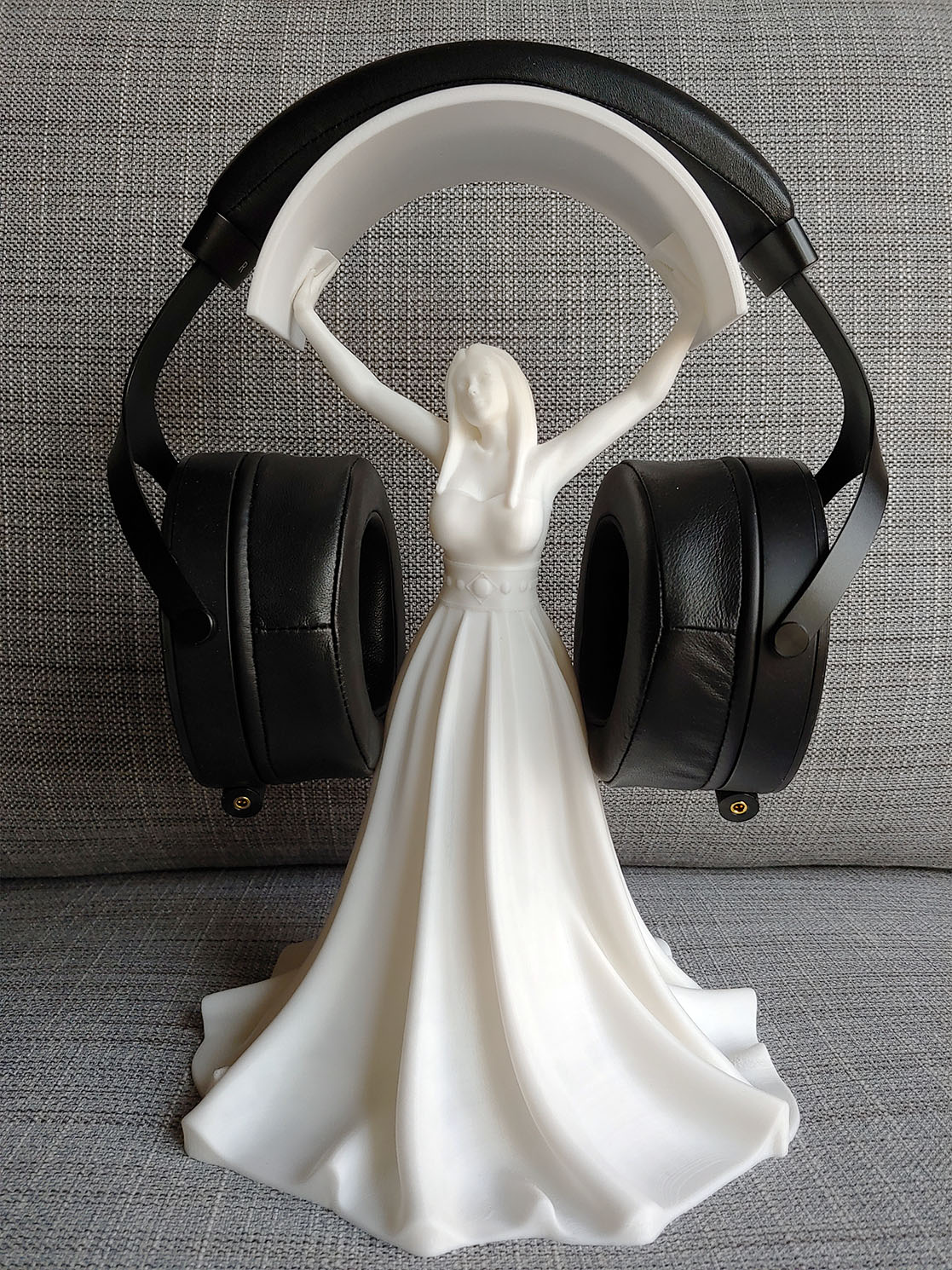 Female Statue Headphone Stand, Renaissance Style