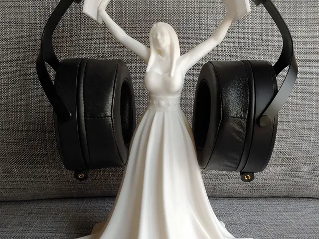Female Statue Headphone Stand, Renaissance Style