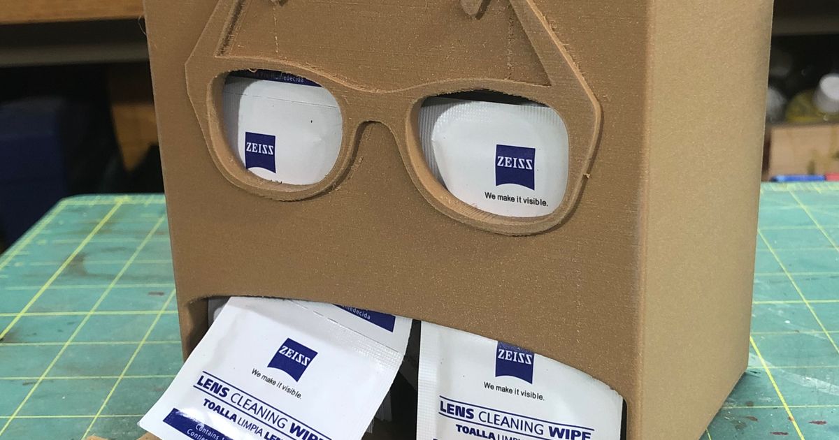 Zeis Lens Cleaning Wipe Dispenser by TinkeringRocks Download free STL