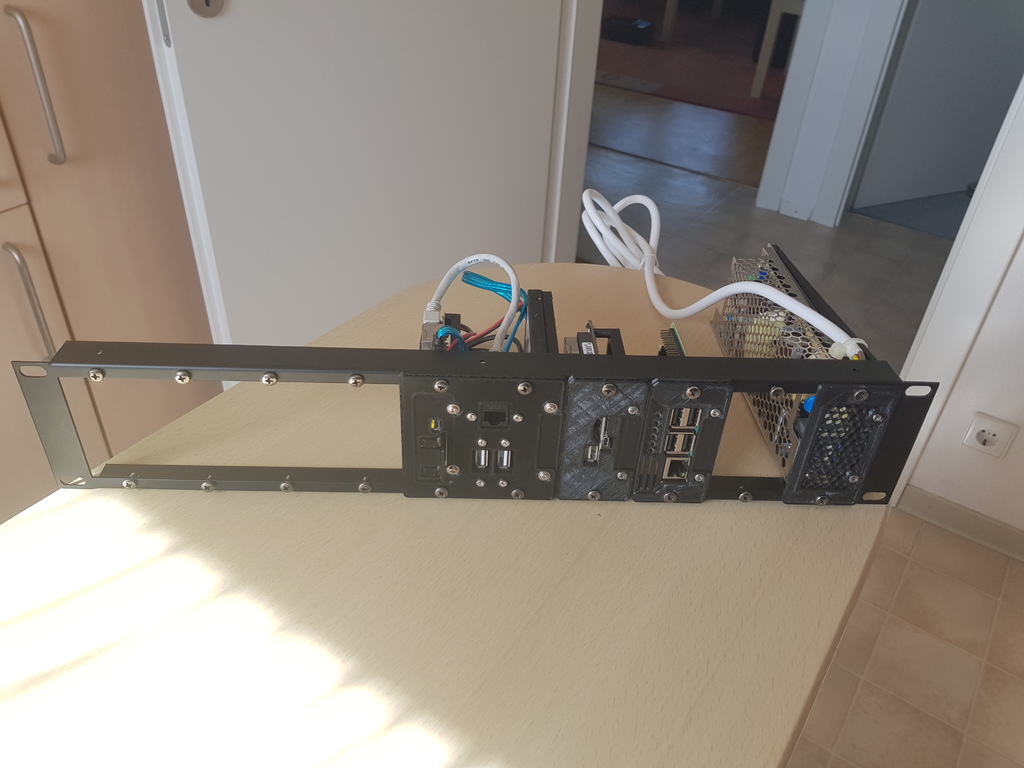 Rack Mount Adapter for Banana Pi M1 for modular 19" 2U system by