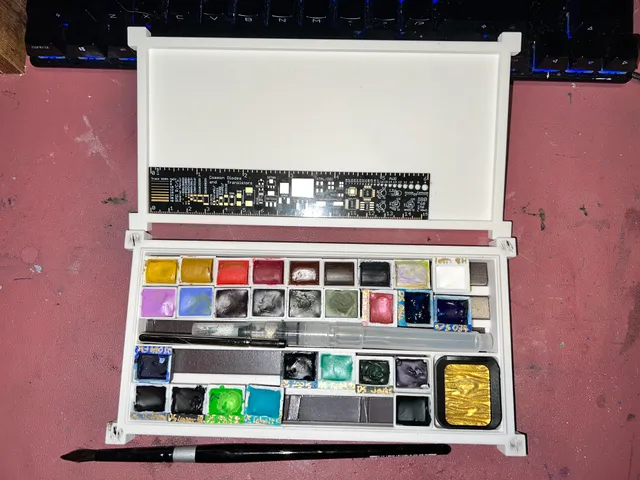 [WIP] MODULAR WATERCOLOR PANS BOX(magnetic)