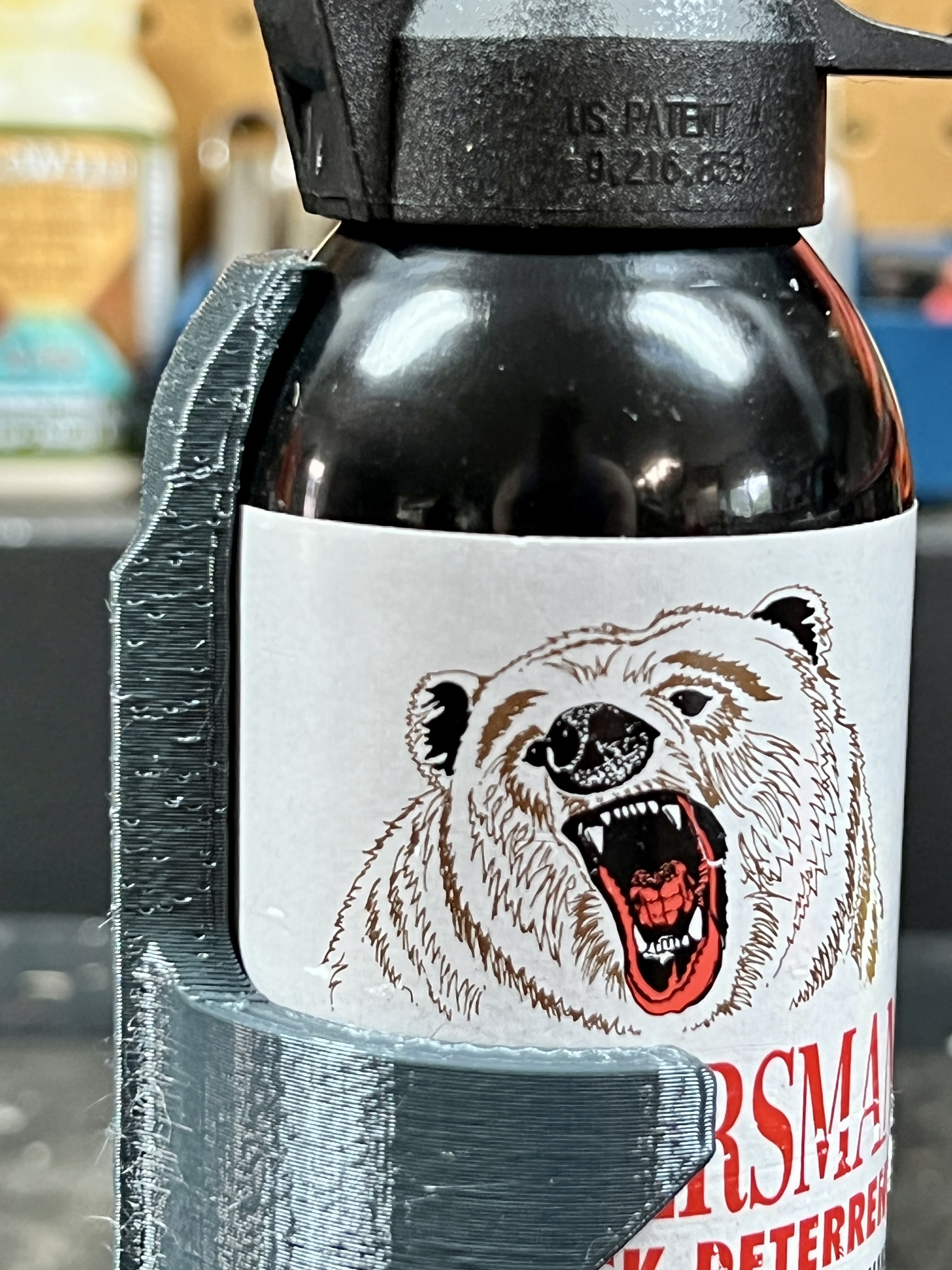 Bear spray bottle mount