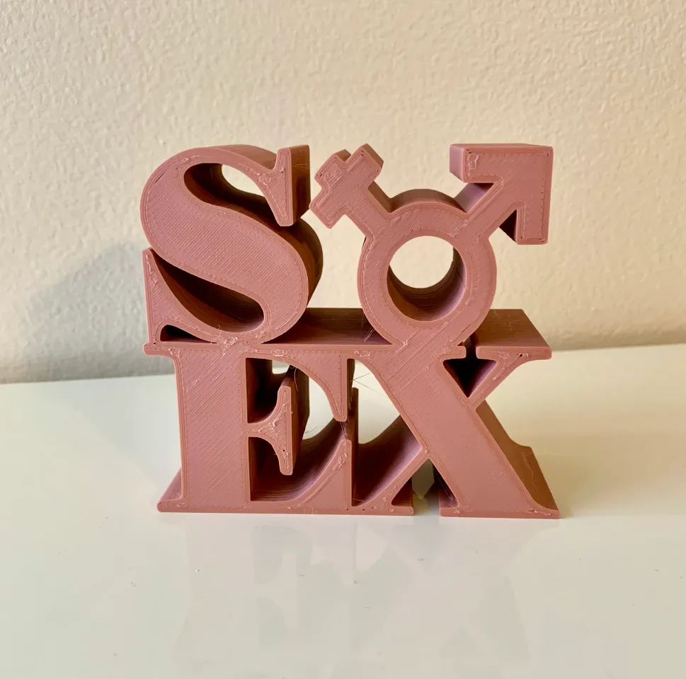 Four (4) Letter Words - Sex by Art G | Download free STL model |  Printables.com