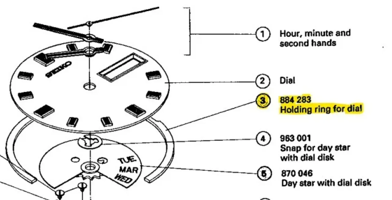 Seiko 7009 movement replacement dial spacer by Alex Smith | Download free  STL model 