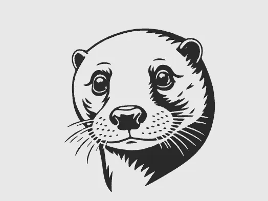 wall art otter head