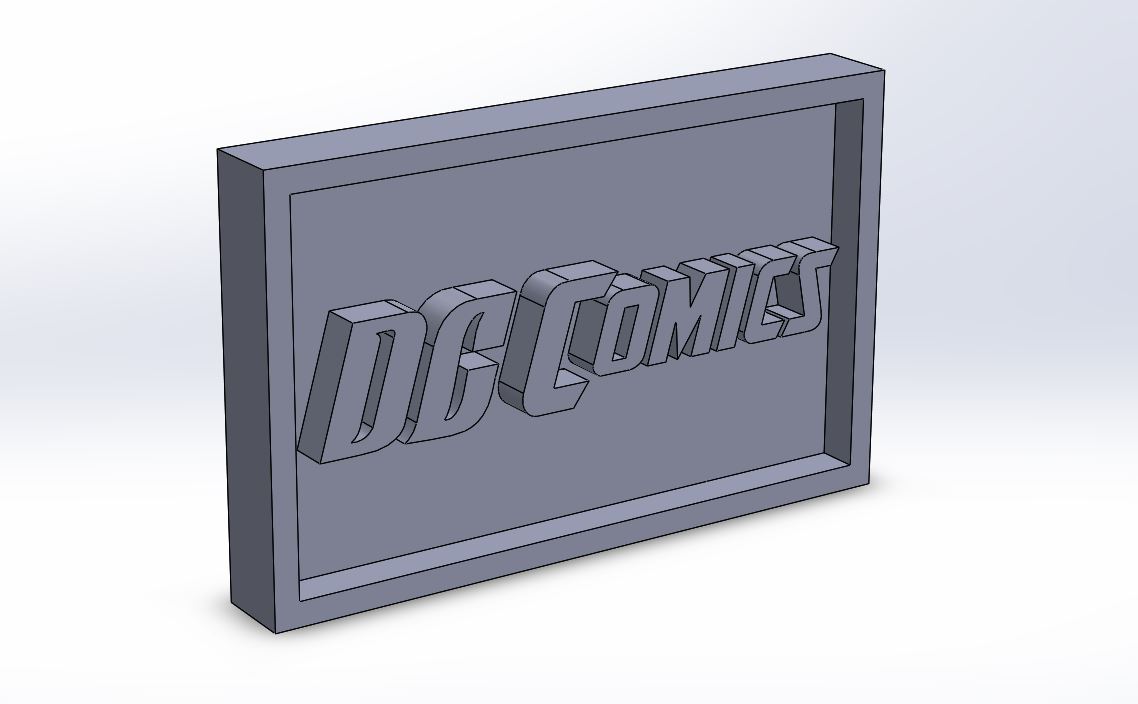 Miniatura 3 do modelo 3D DC Comics Logo Plaque Rectangle
