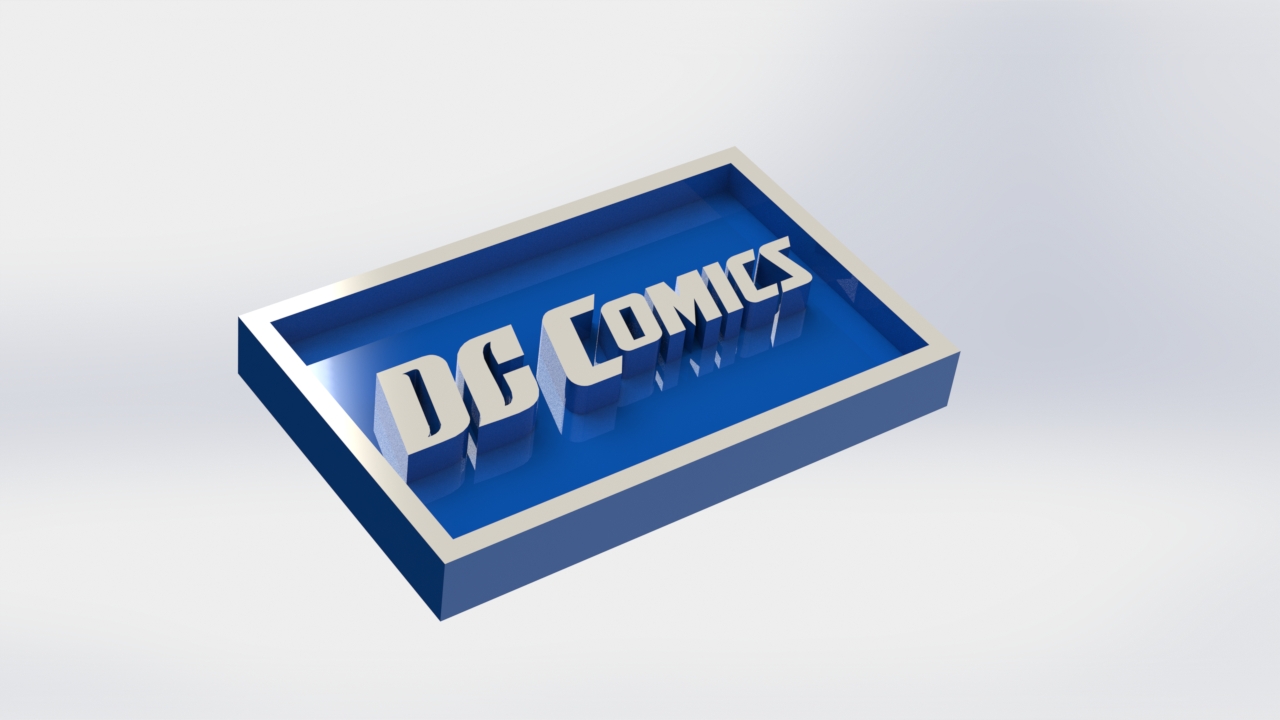 Miniatura 4 do modelo 3D DC Comics Logo Plaque Rectangle