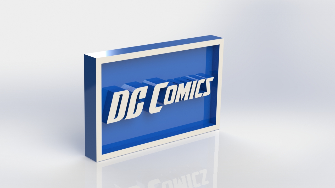 Miniatura 5 do modelo 3D DC Comics Logo Plaque Rectangle