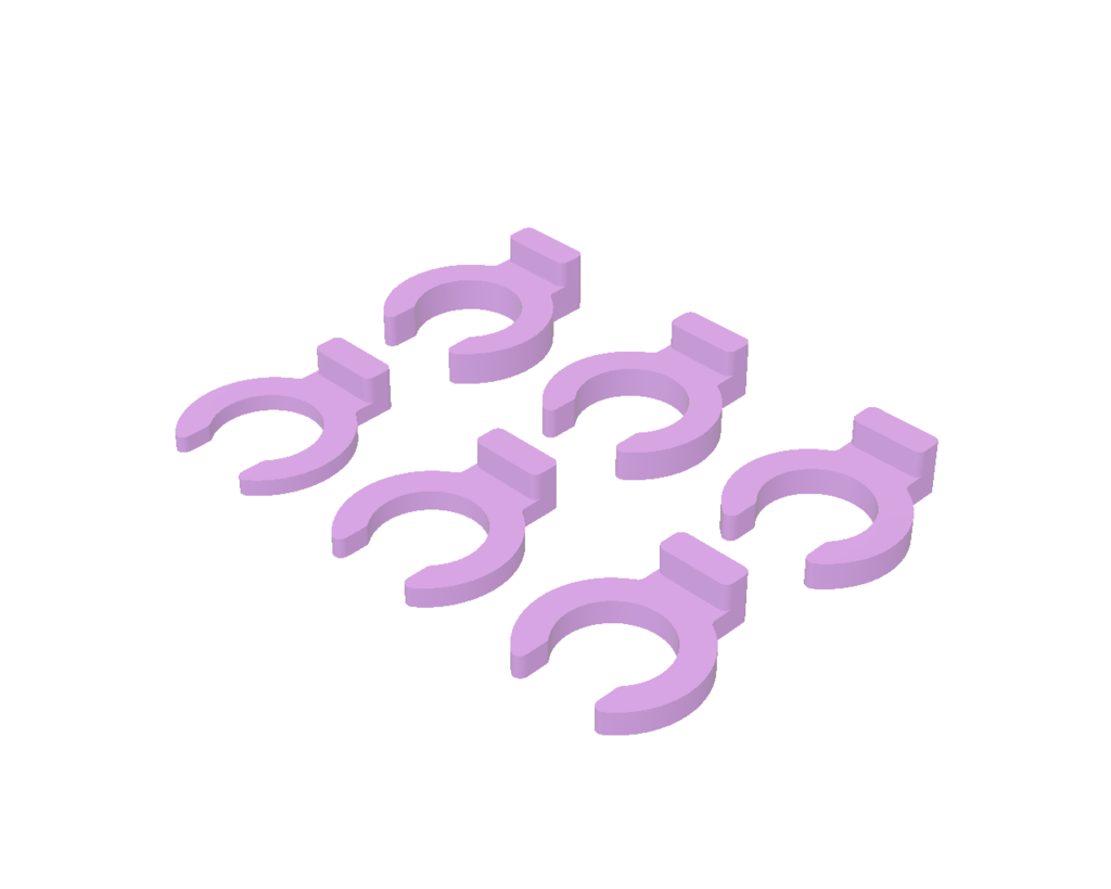 E3D collet / tube coupler clips 1.0-2.0 mm