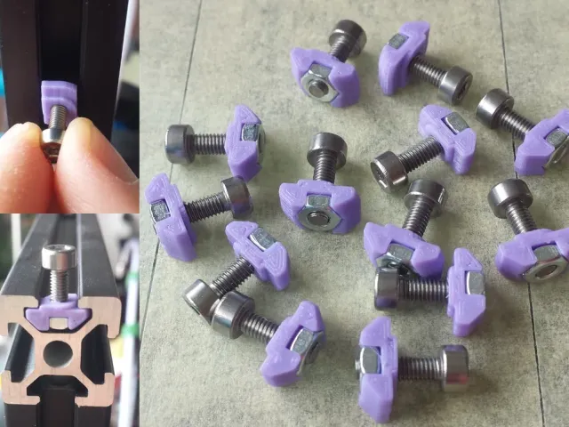 T-nut M3 drop-in rotating V-Slot