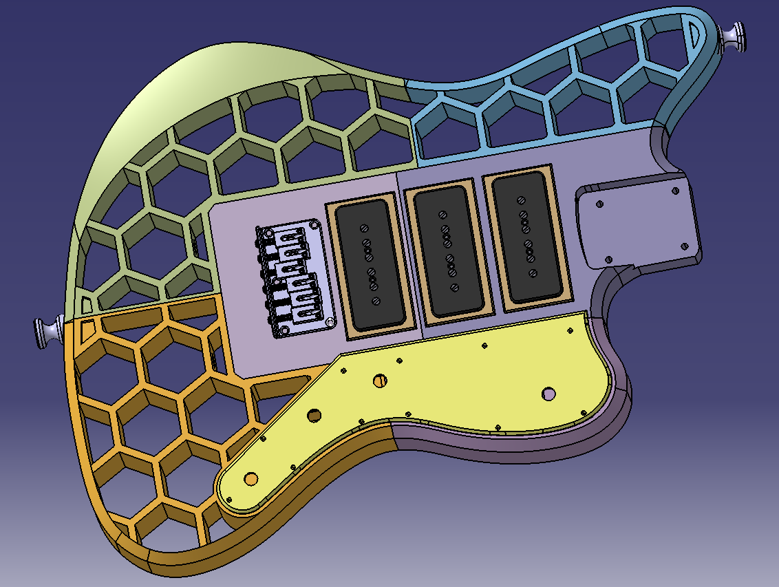 Clodocaster JAZZ - 3D printable guitar