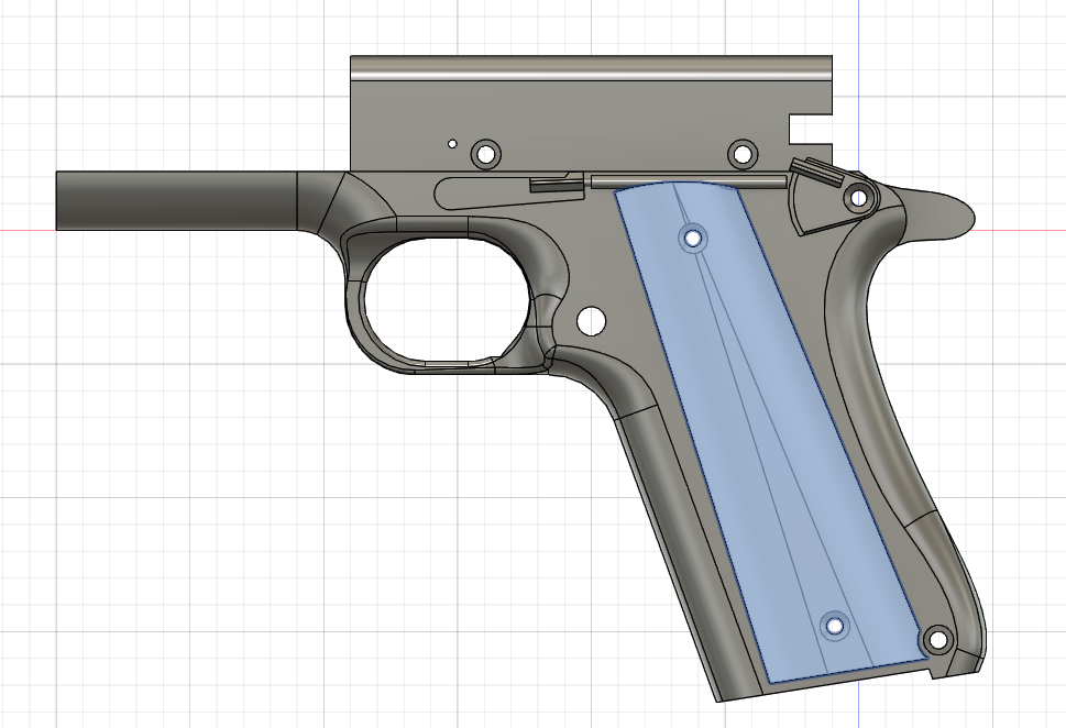 Colt 1911 with blowback by l'Artilier | Download free STL model ...