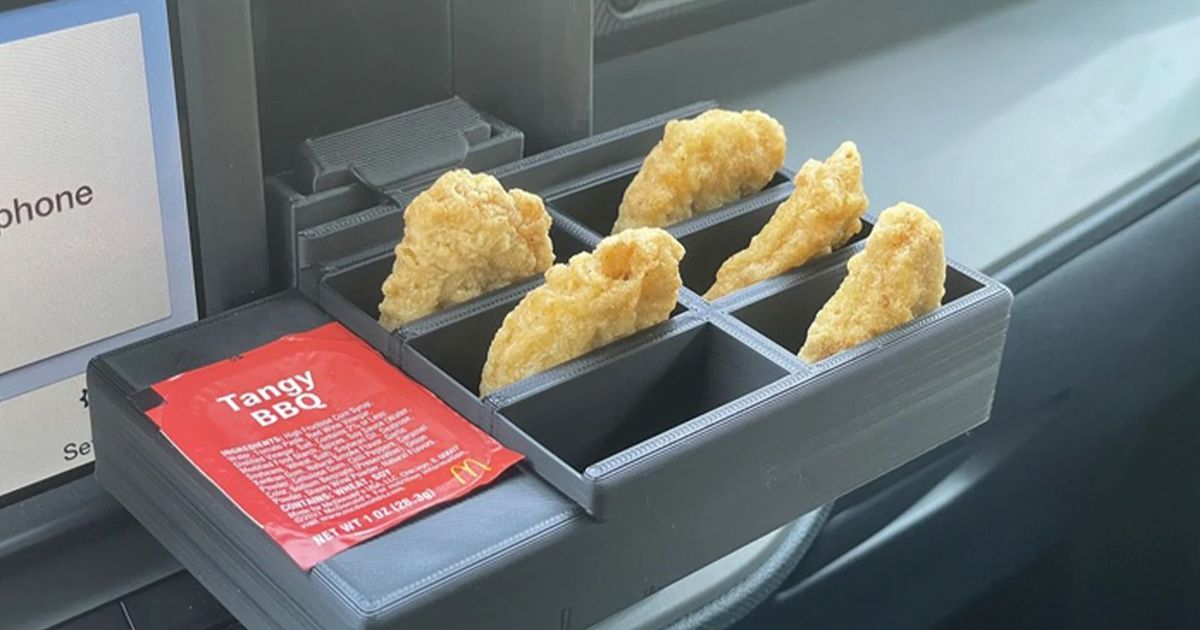Free 3D file Chicken Nugget Sauce Cup Holder 🐔・3D printing design to  download・Cults