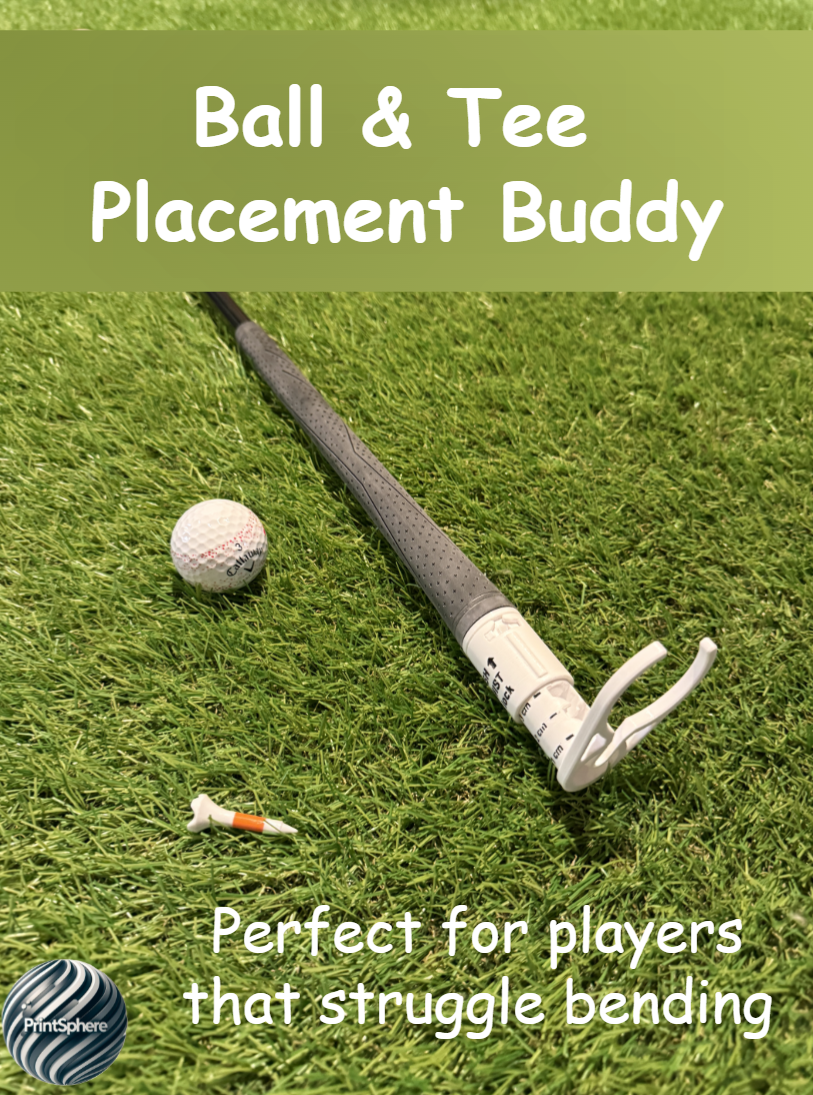Golf / Accessibility - Tee Off Buddy - Golf Ball & PTS Plastic Tee Placement/Retriever Quick‑Connect Attachment