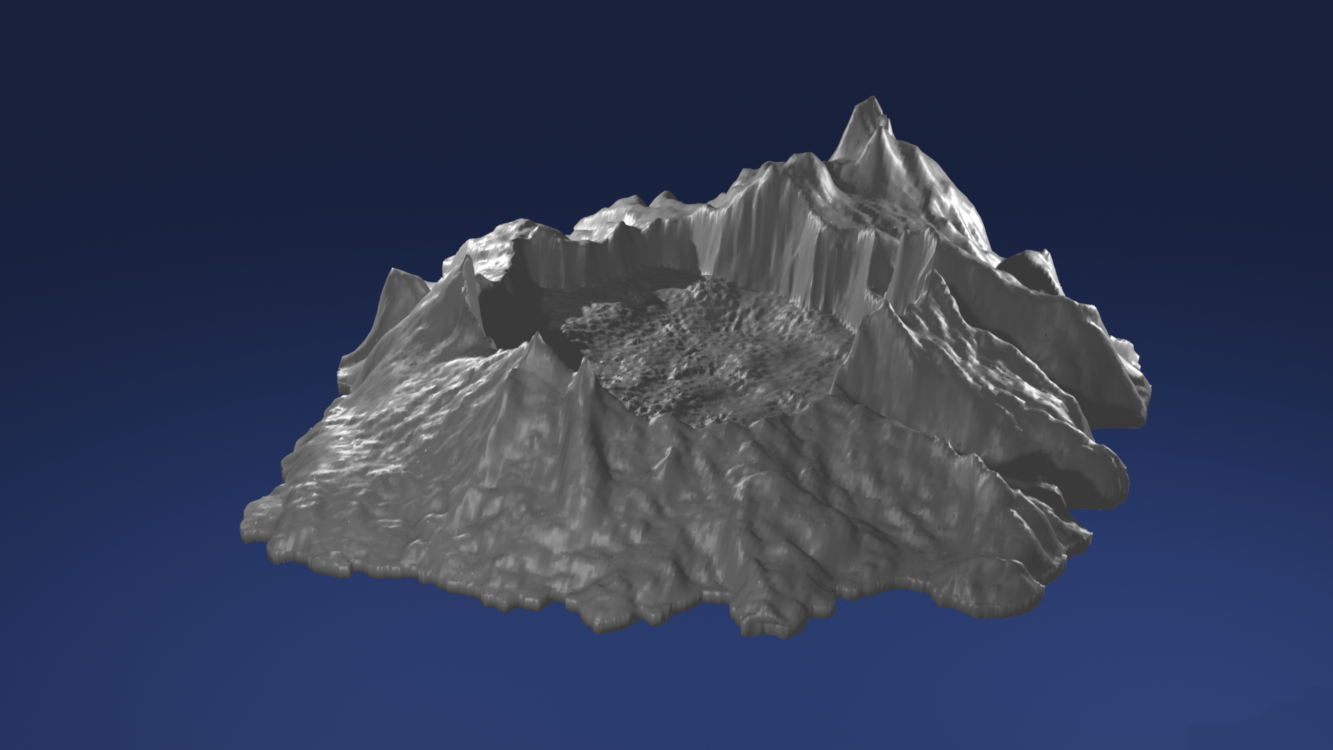 Mesh-repaired Crater for 28mm Gaming