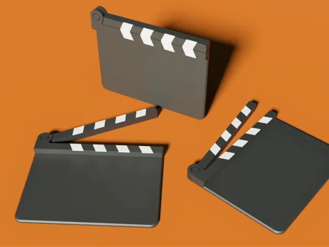 Film Slate print in place