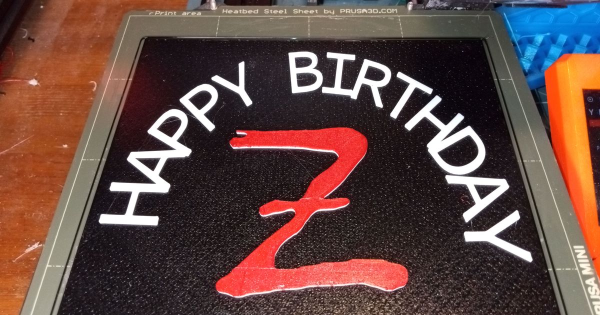 Happy Birthday Z by LocalmakerMI Download free STL model