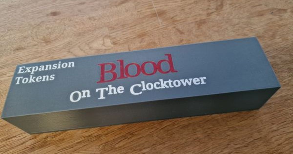 Blood On The Clocktower box for tokens by NIversen Download free STL