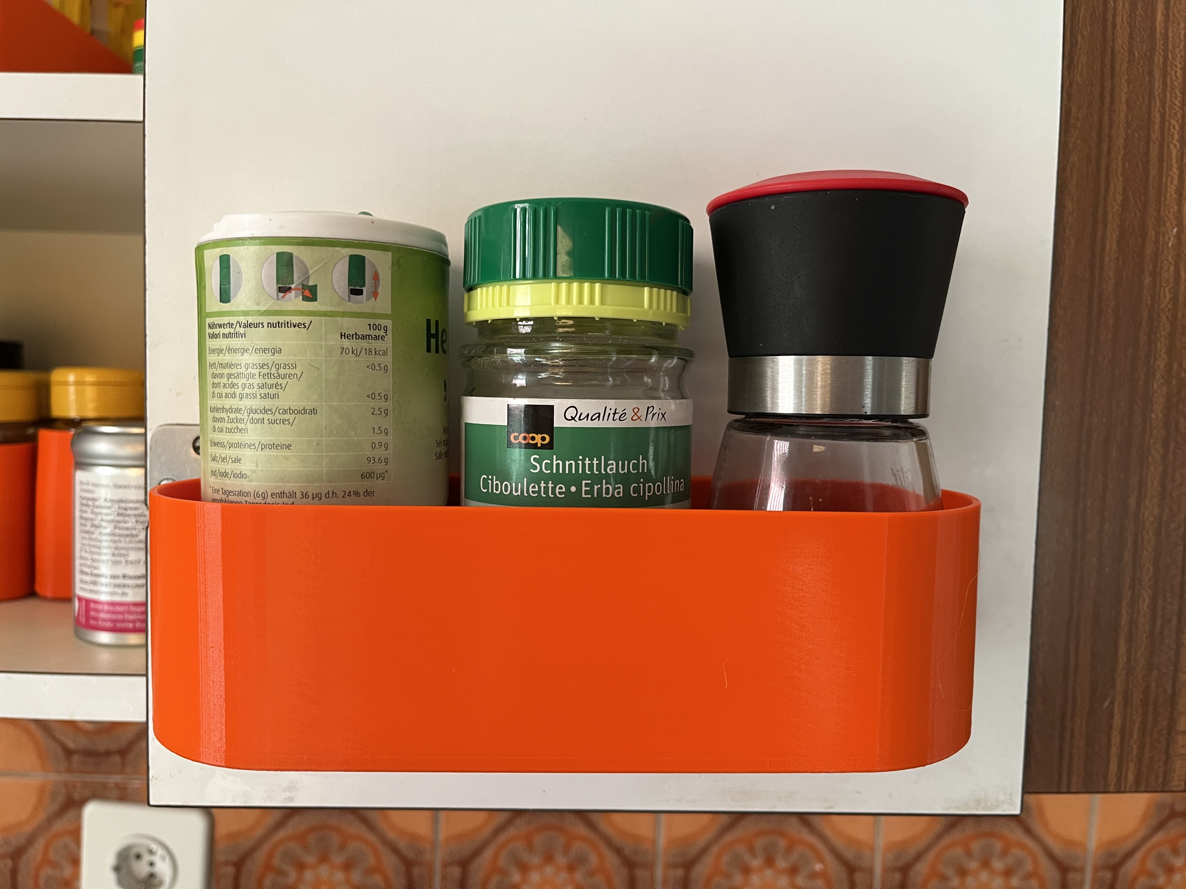 Wall mounted storage box for Tesa Powerstrips