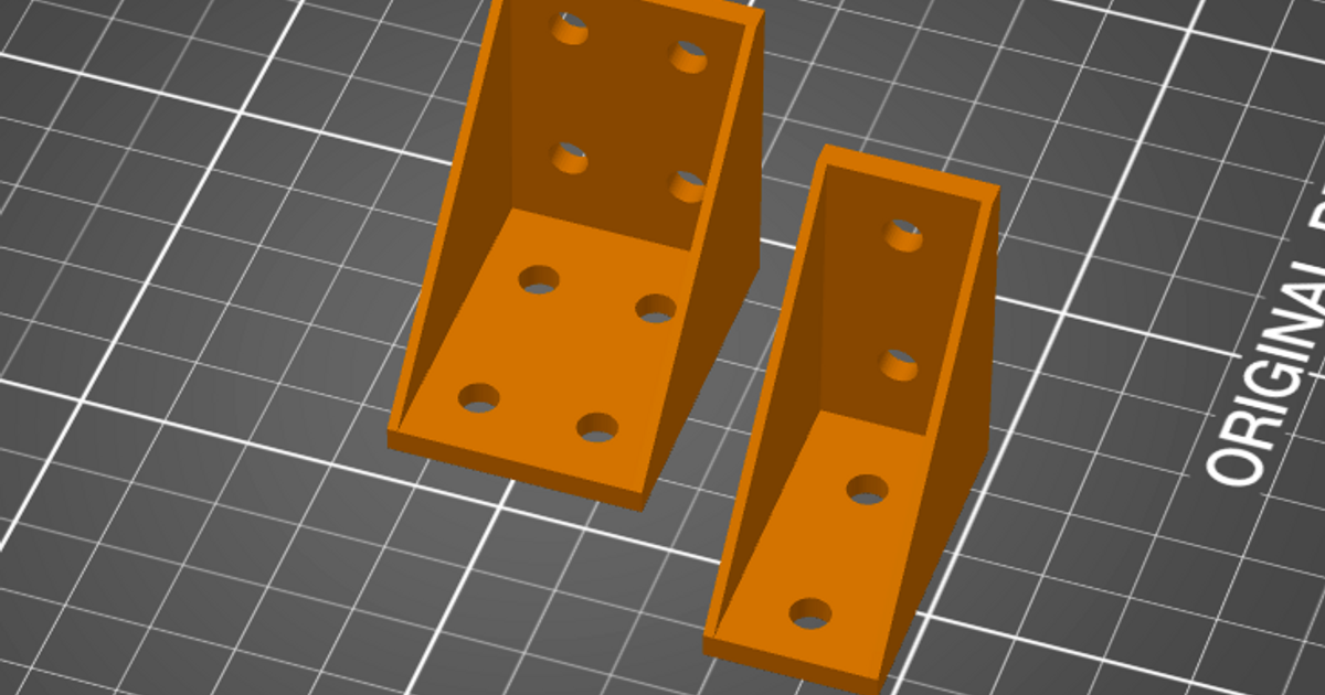 Corner L Brackets Thin and thick by adeladil Download free STL model