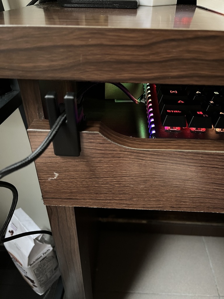 cable guide for keyboard drawer by Frank Huang | Download free STL ...