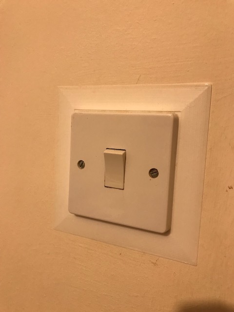 light switch finger plate grey