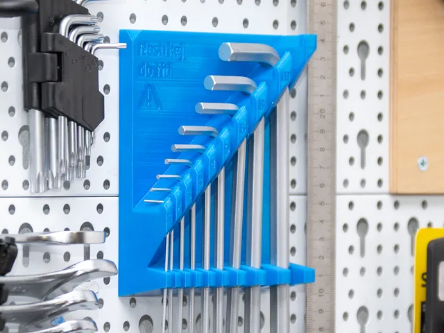 Allen wrench holder for pegboards