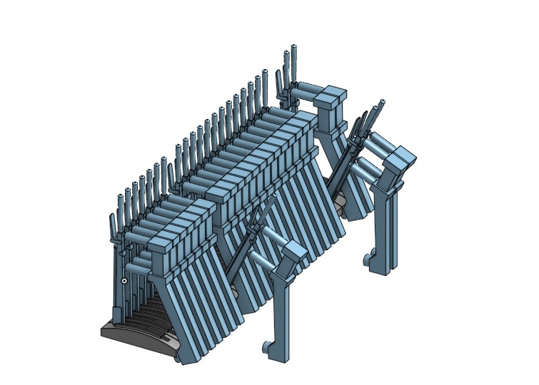 Signal box lever frame (25 levers) by Fen End Pit Download free STL model