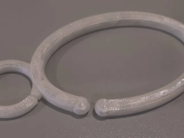 Shower Curtain Hook (open)