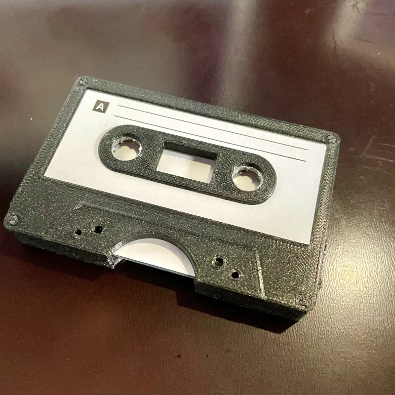 STL file audio cassette card holder 📼・3D printable model to download・Cults