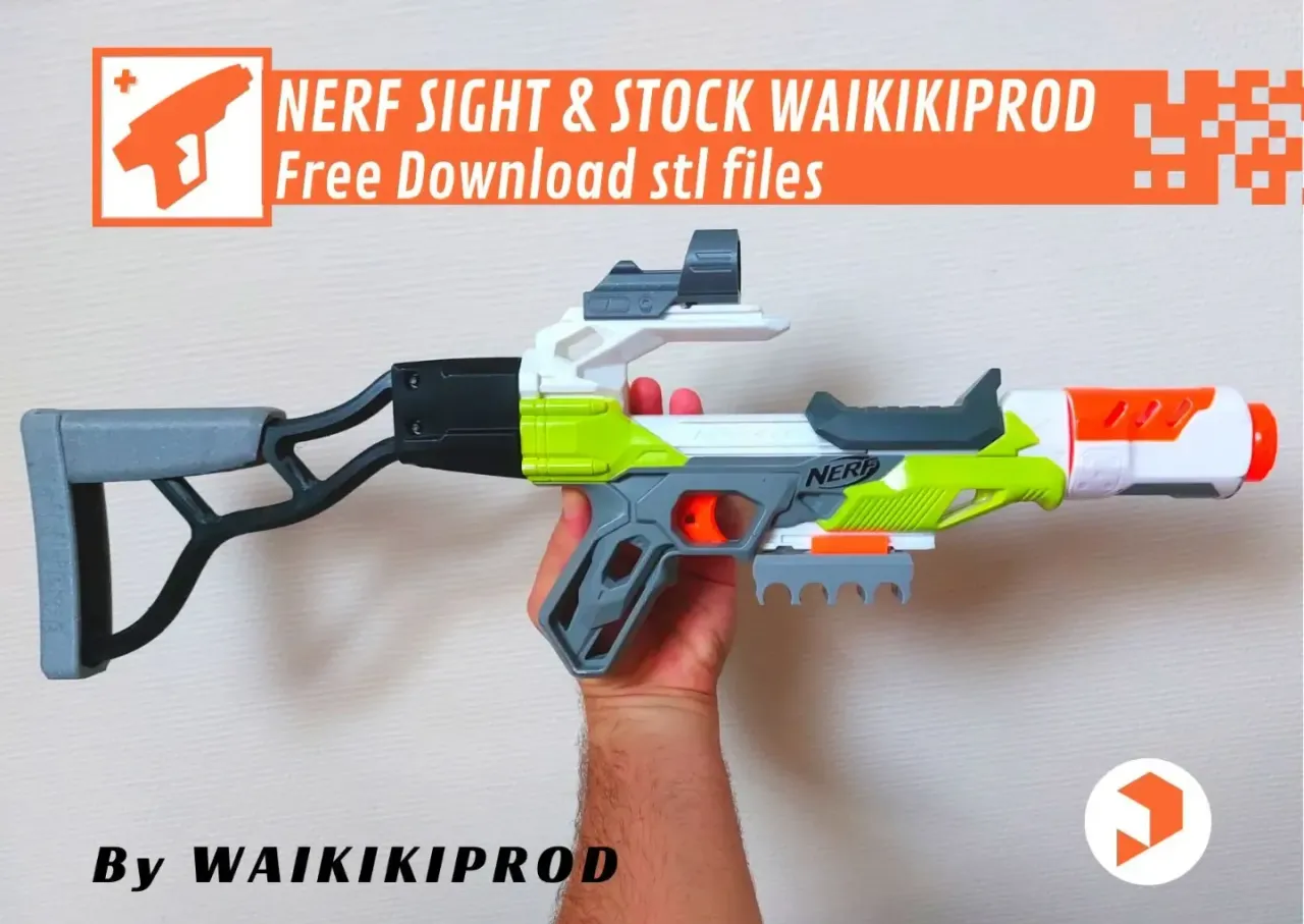 Nerf Elite Removable Stock by Waikikiprod Download free STL Printables.com