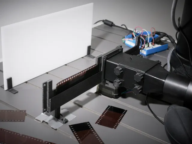Modular print in place 35mm film scanner