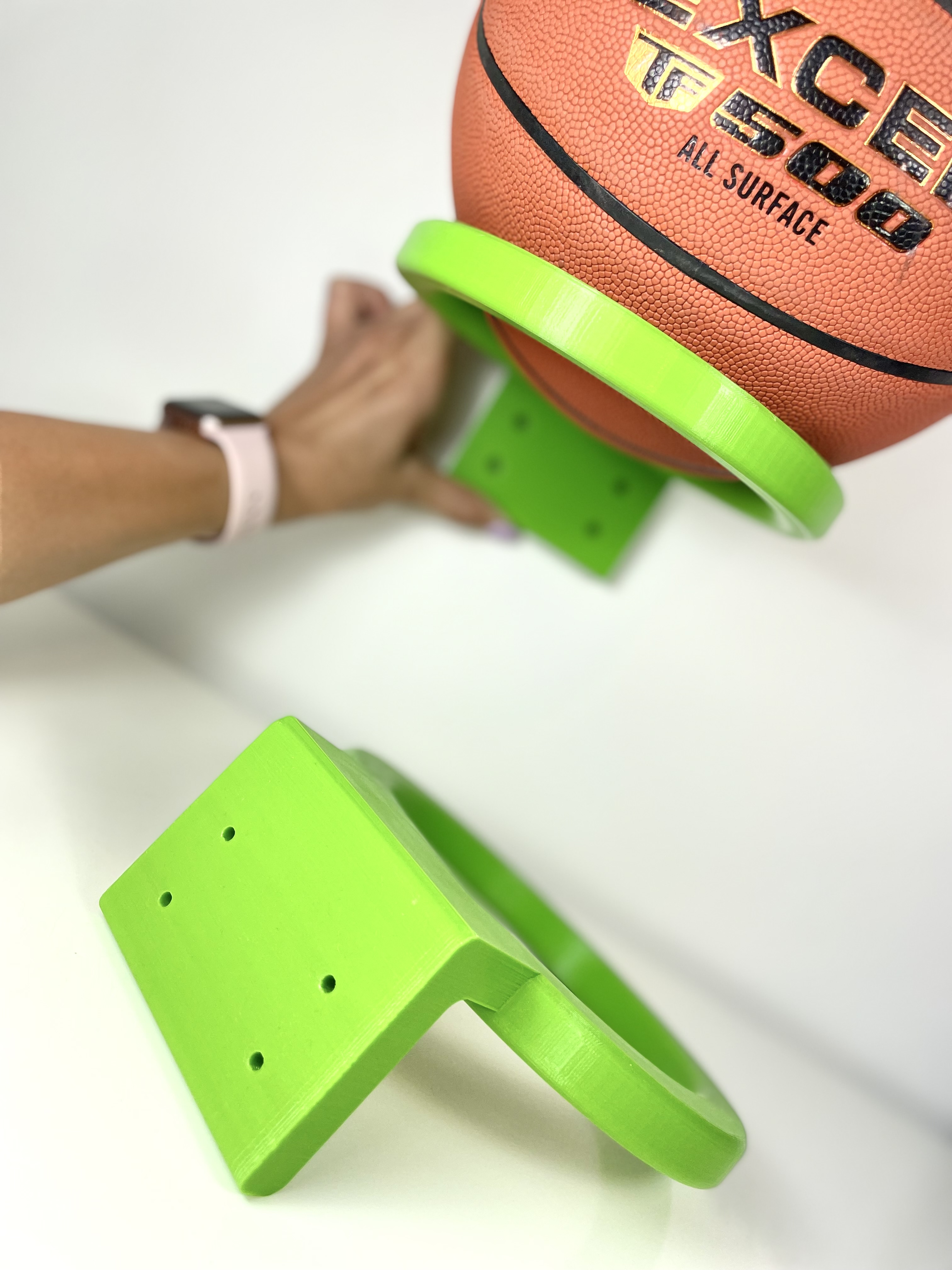 Ball holder hanging on the wall basketball voleyball football