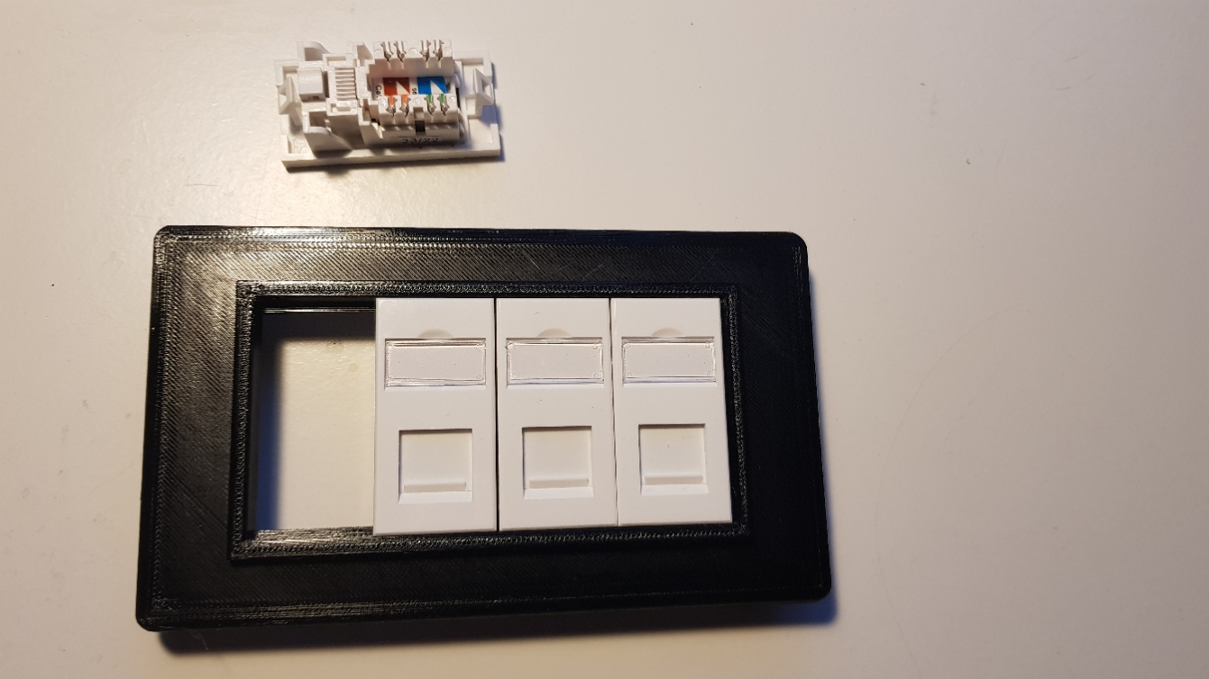 Euro Module faceplate for BG Storm WP22 IP66 Waterproof box by Adam ...