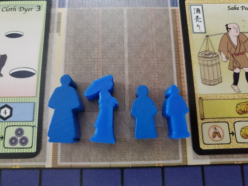 IKI board game geisha kimono meeples