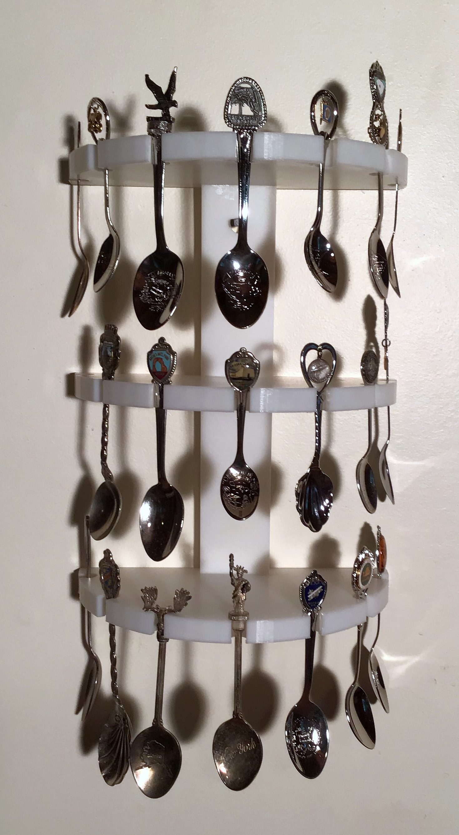 Wall Mounted Souvenir Collectible Tea Spoon Display Rack by harbormaster Download free STL