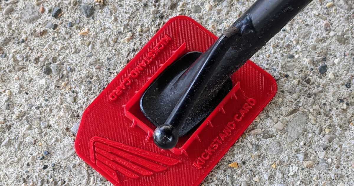 Motorcycle kickstand extender by John Download free STL model
