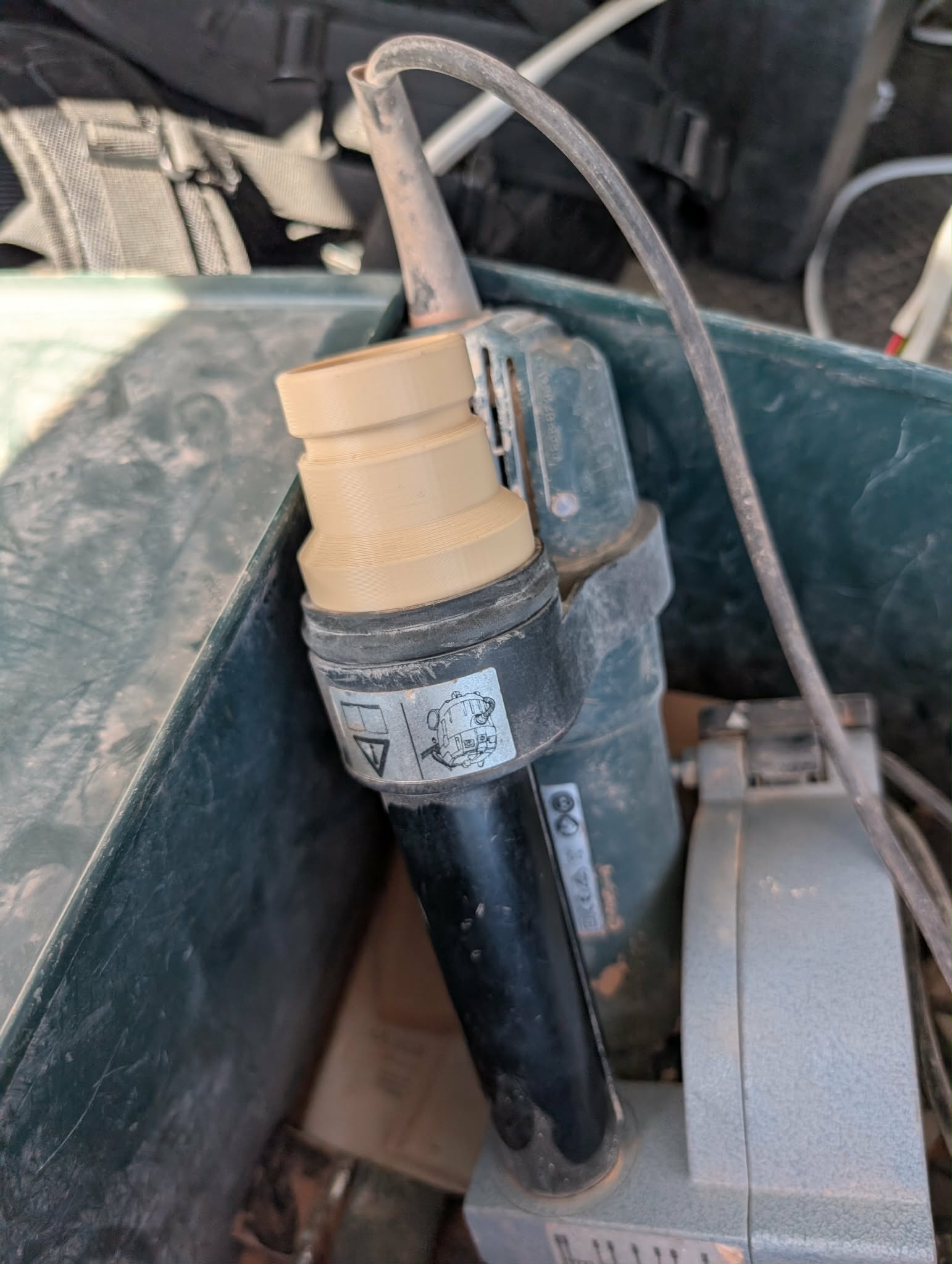 Matabo chaser to DeWalt Dust Extractor adapter
