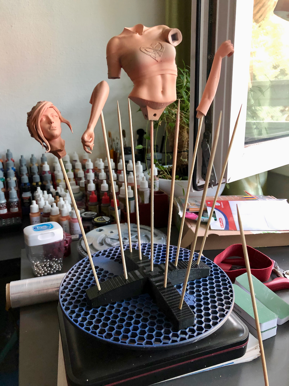 Skewer Holders for Painted Parts