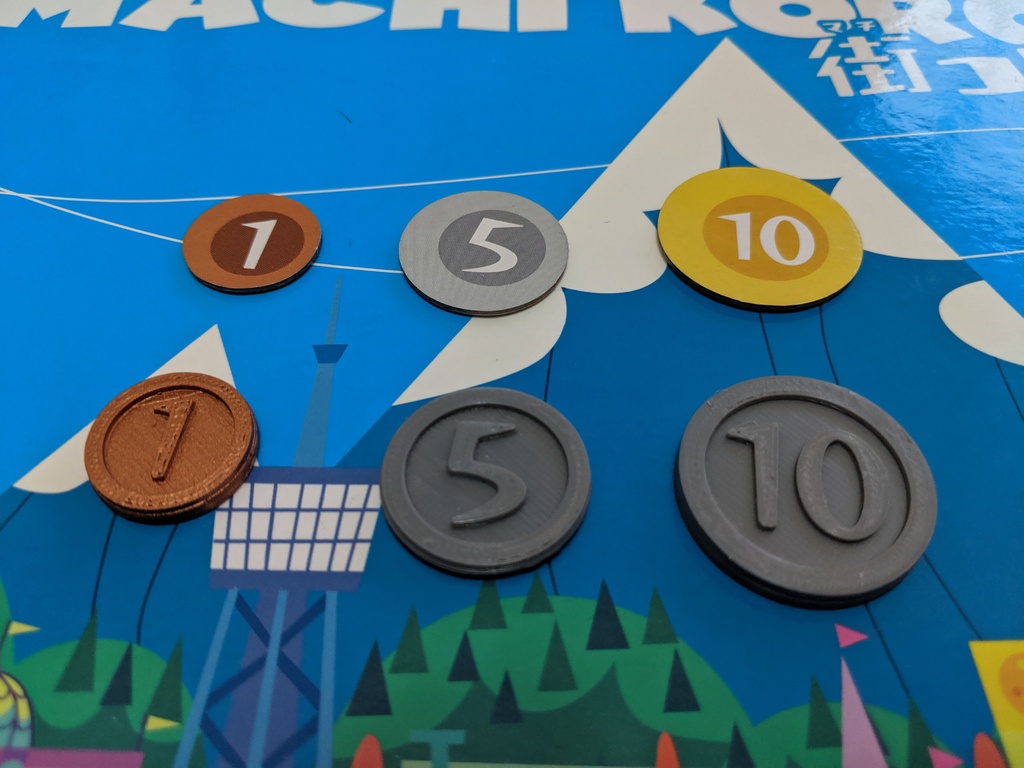 Machi Koro coins replica by 3D LEE | Download free STL model ...