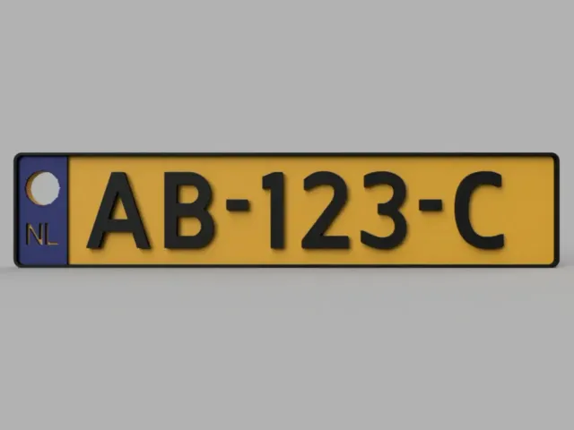License plate dutch / kenteken plaat key chain / sleutelhanger