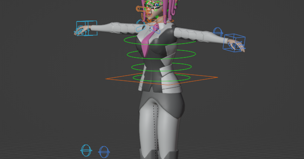 Sybilla model rigged for blender by Fabint | Download free STL model ...